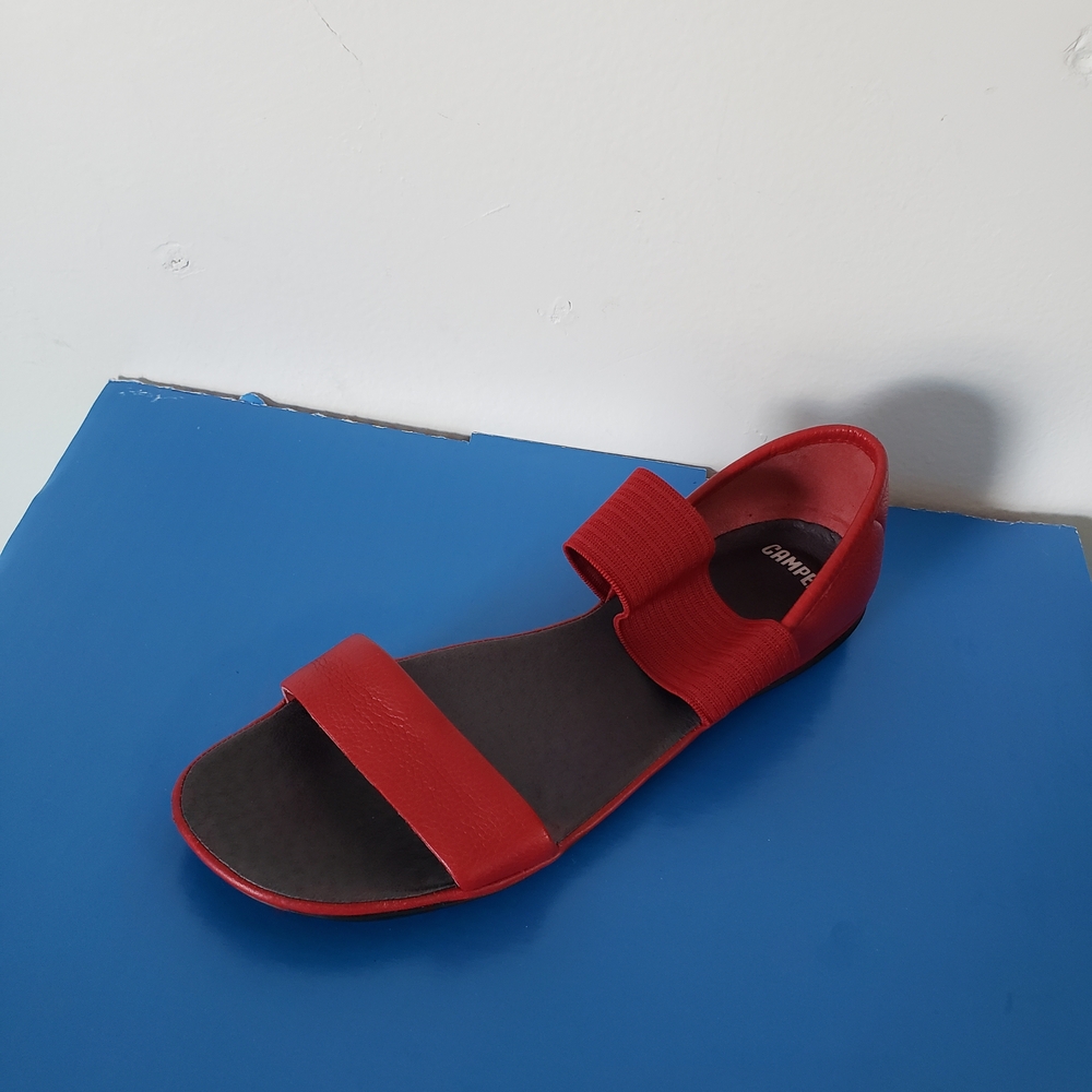Camper red Ballerina Ballet Flats Right NINA Balletcore Sling Maryjane 39/8us